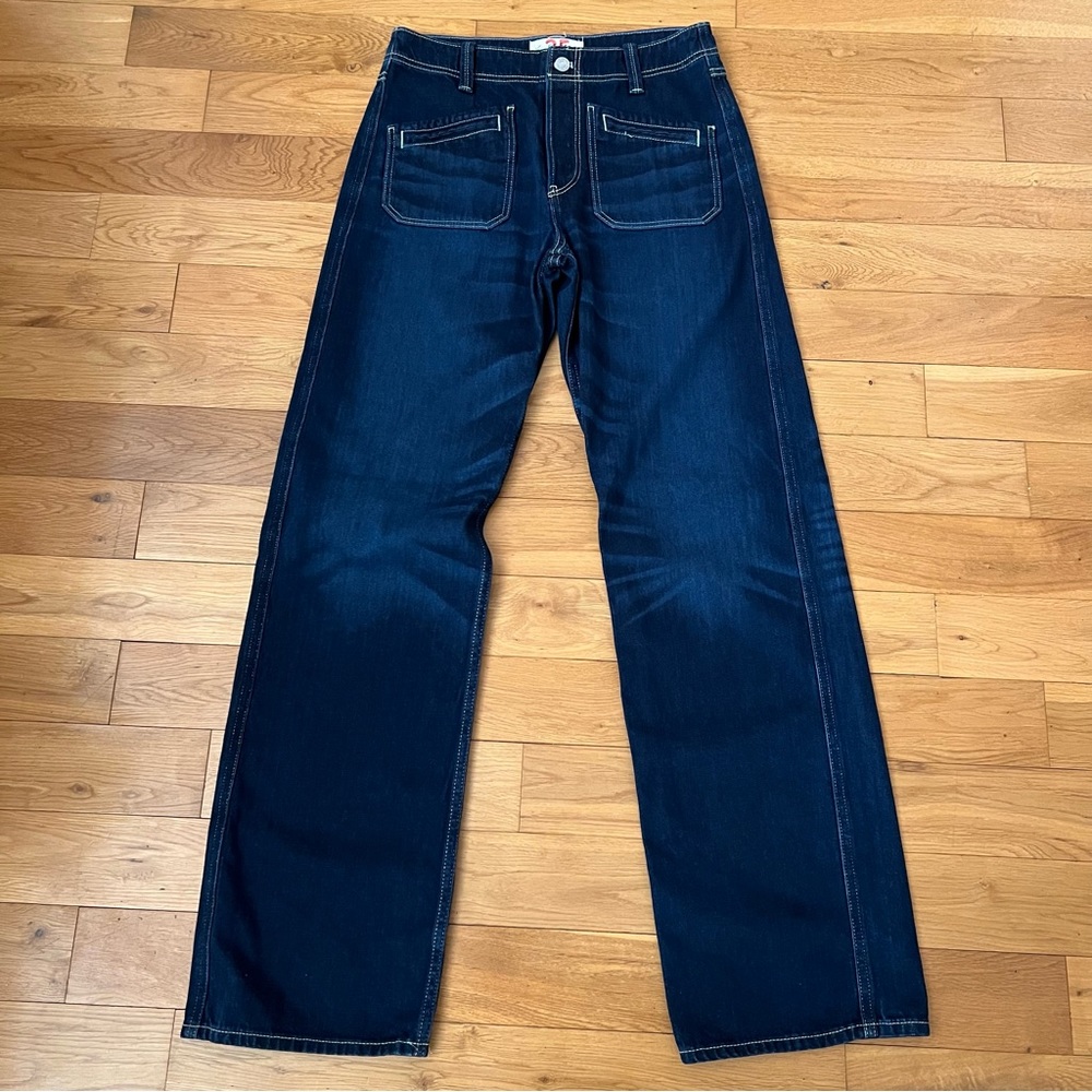 We The Free Free People Wide Leg Patch Pockets Jeans 25 NWOT